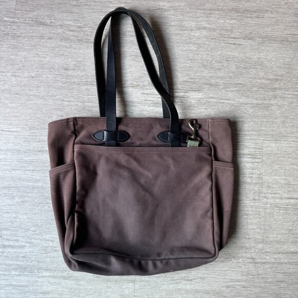 FILSON Rugged Twill Tote Bag Cinder Hand Carry Shoulder USA Sun Faded Canvas - Picture 1 of 10